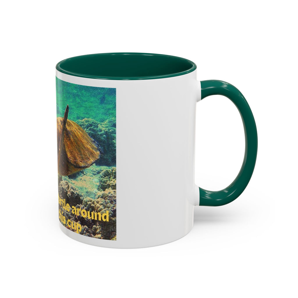 Colorful Sea Turtle Mug, Fun Coffee Cup, Beach Lover Gift, Turtle Lover's Mug, Inspirational Quote Drinkware