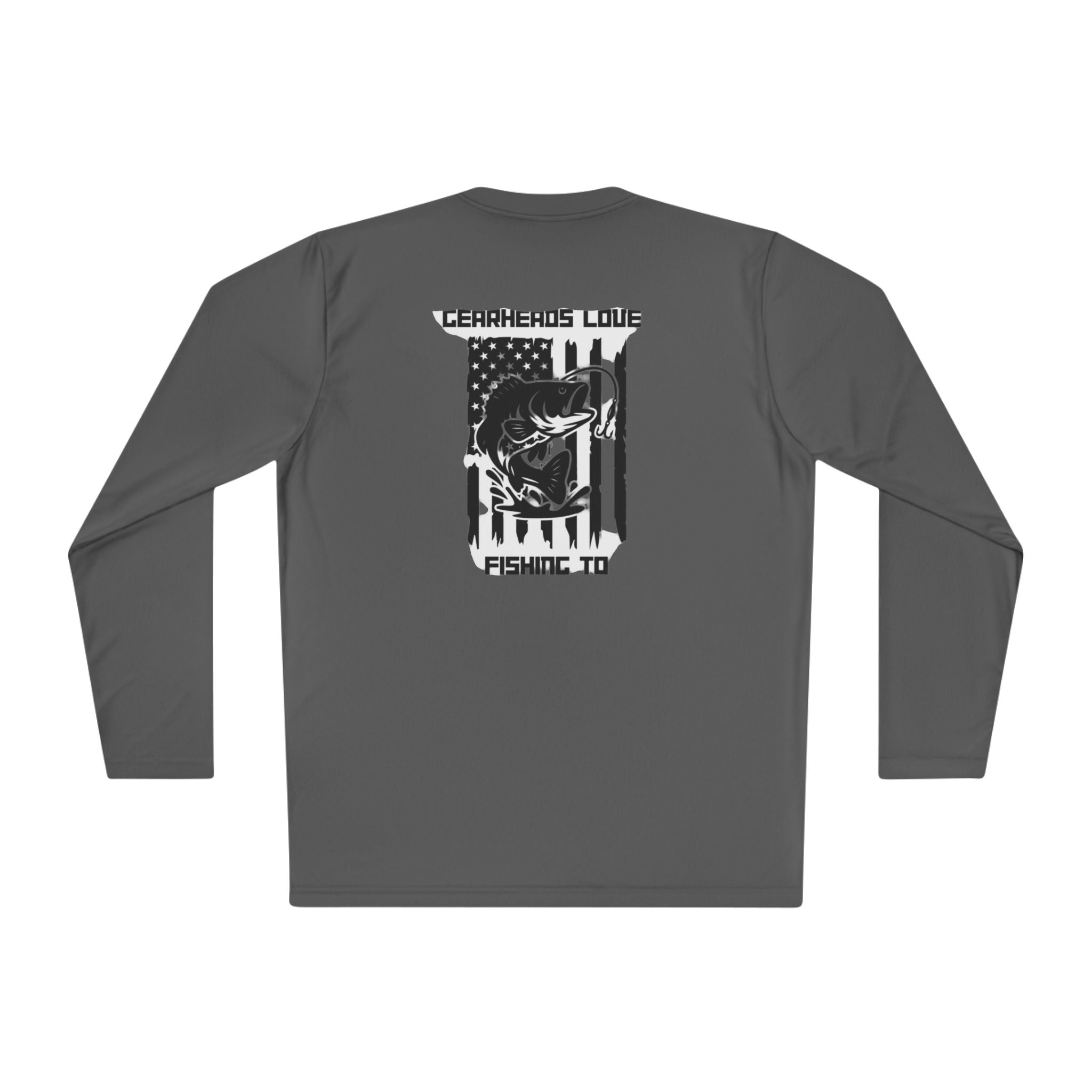 Fishing Lover Unisex Lightweight Long Sleeve Tee, Cool Fishing Shirt, Outdoor Apparel, Gift for Anglers, Patriotic Fishing Top