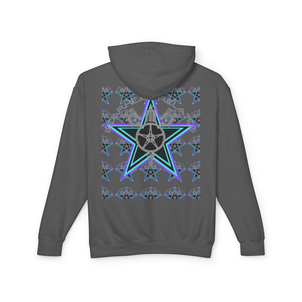 Stylish Star-Print Unisex Lightweight Hooded Sweatshirt, Casual Hoodie, Unique Gift, Streetwear, Cozy Layering Piece