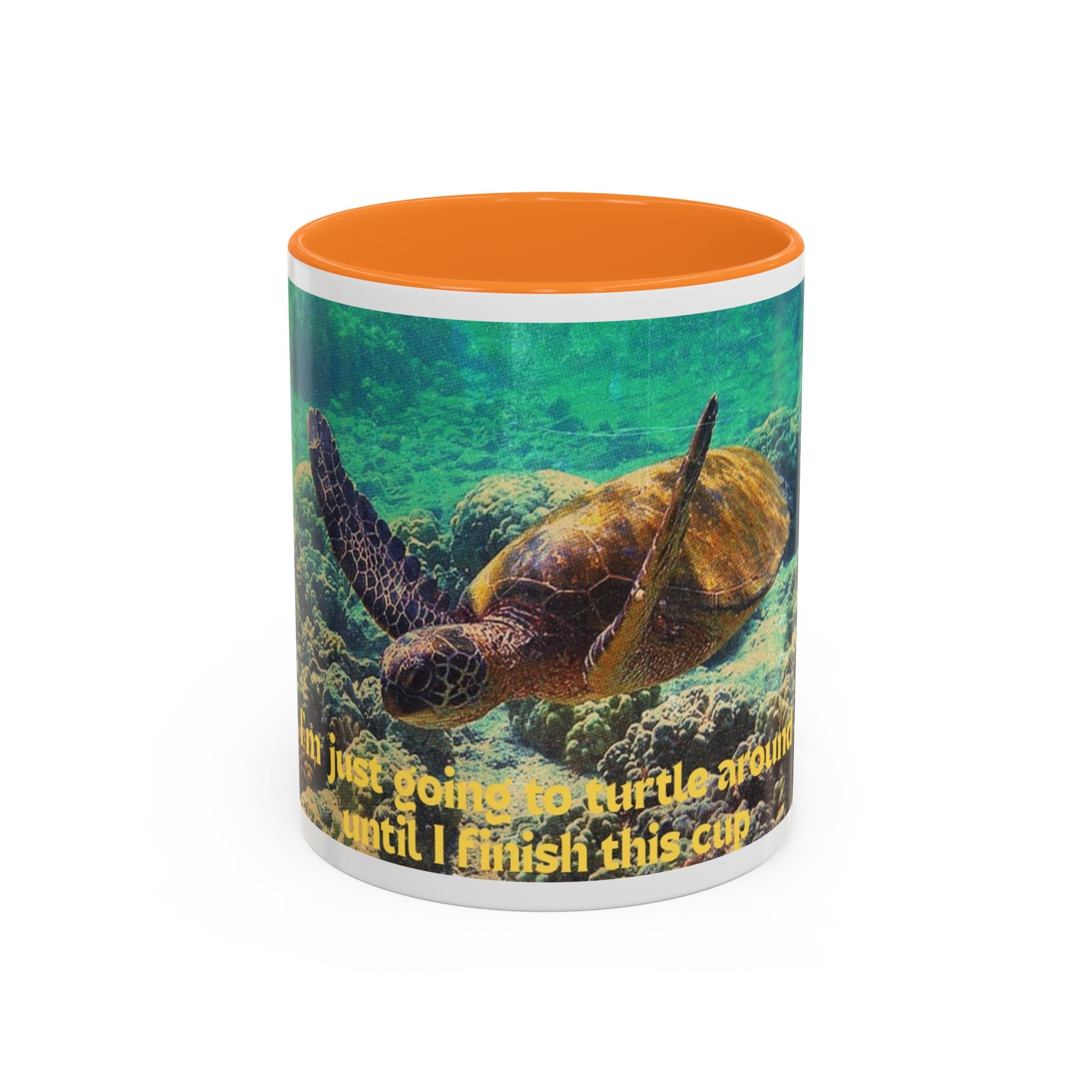 Colorful Sea Turtle Mug, Fun Coffee Cup, Beach Lover Gift, Turtle Lover's Mug, Inspirational Quote Drinkware