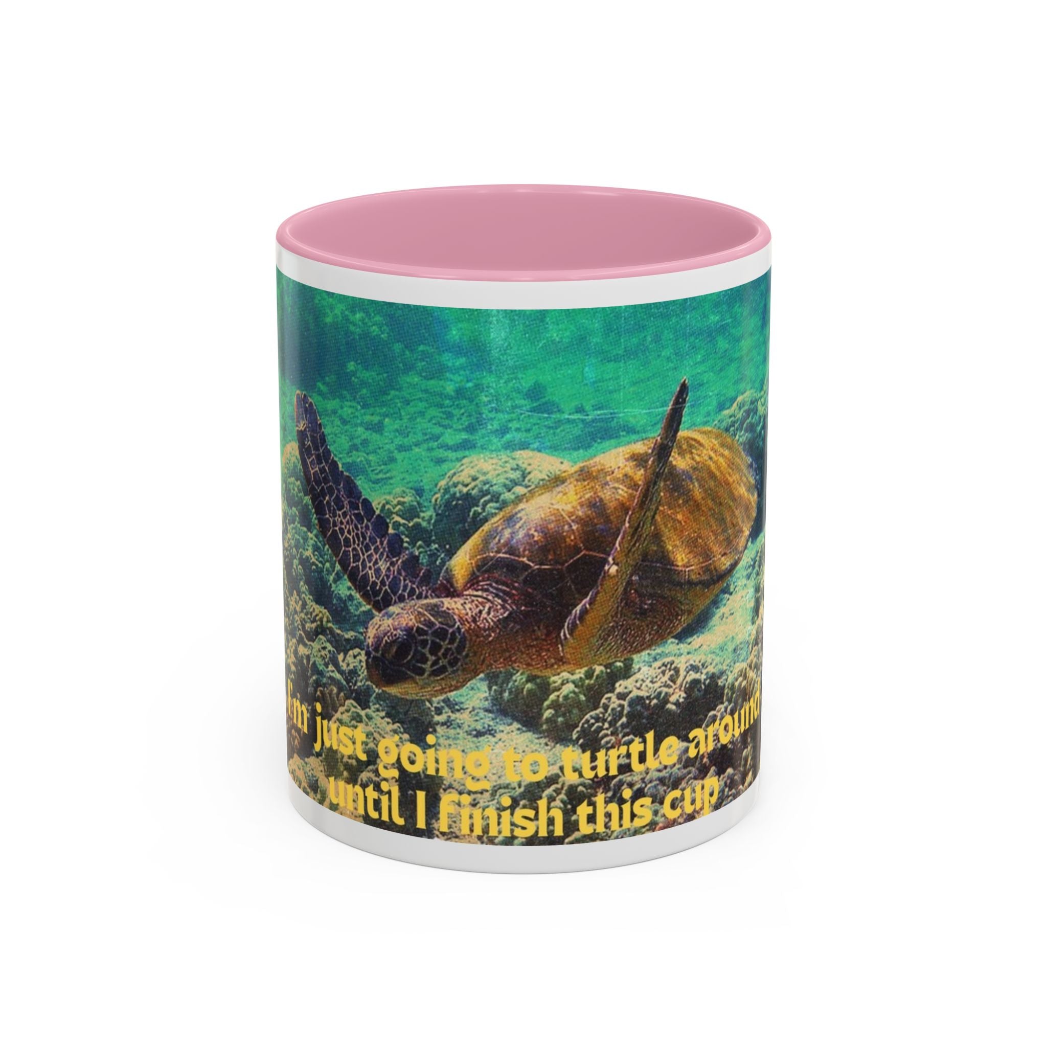 Colorful Sea Turtle Mug, Fun Coffee Cup, Beach Lover Gift, Turtle Lover's Mug, Inspirational Quote Drinkware