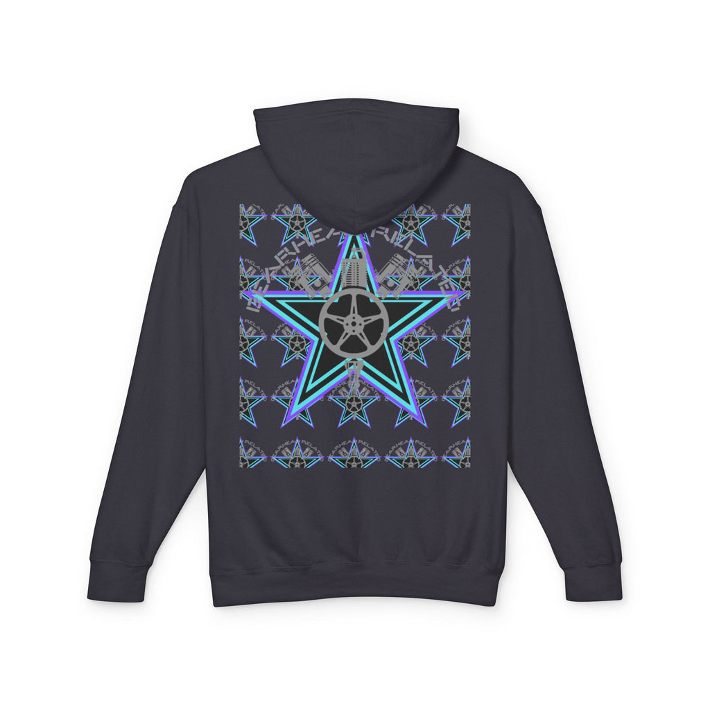 Stylish Star-Print Unisex Lightweight Hooded Sweatshirt, Casual Hoodie, Unique Gift, Streetwear, Cozy Layering Piece