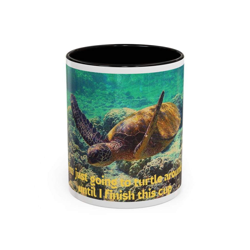 Colorful Sea Turtle Mug, Fun Coffee Cup, Beach Lover Gift, Turtle Lover's Mug, Inspirational Quote Drinkware