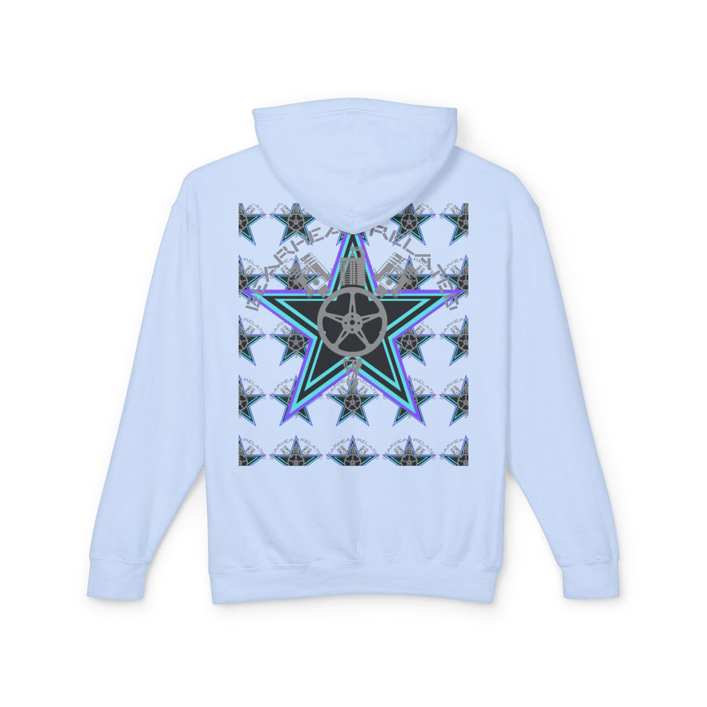 Stylish Star-Print Unisex Lightweight Hooded Sweatshirt, Casual Hoodie, Unique Gift, Streetwear, Cozy Layering Piece