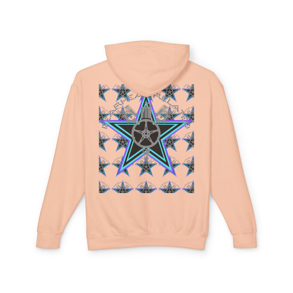 Stylish Star-Print Unisex Lightweight Hooded Sweatshirt, Casual Hoodie, Unique Gift, Streetwear, Cozy Layering Piece