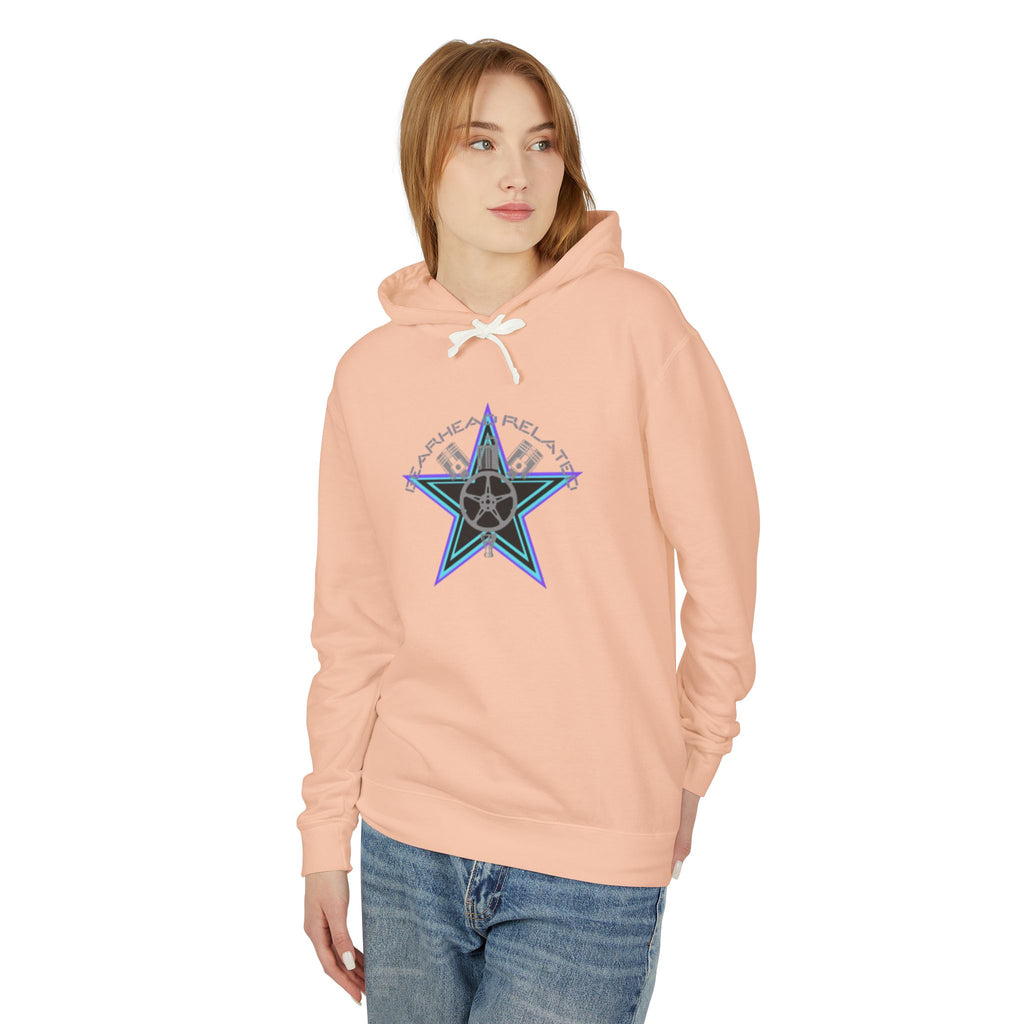 Stylish Star-Print Unisex Lightweight Hooded Sweatshirt, Casual Hoodie, Unique Gift, Streetwear, Cozy Layering Piece