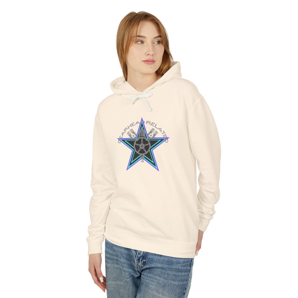 Stylish Star-Print Unisex Lightweight Hooded Sweatshirt, Casual Hoodie, Unique Gift, Streetwear, Cozy Layering Piece