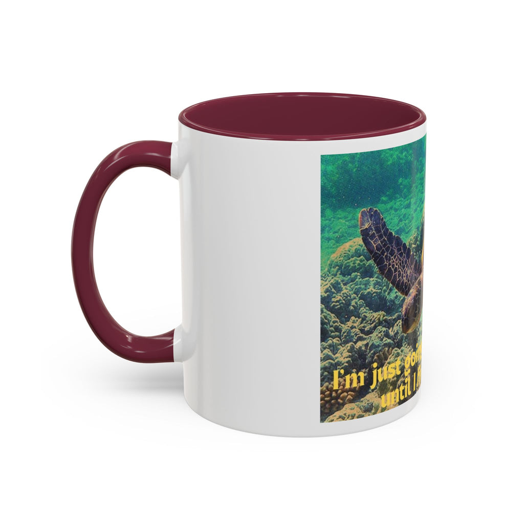 Colorful Sea Turtle Mug, Fun Coffee Cup, Beach Lover Gift, Turtle Lover's Mug, Inspirational Quote Drinkware