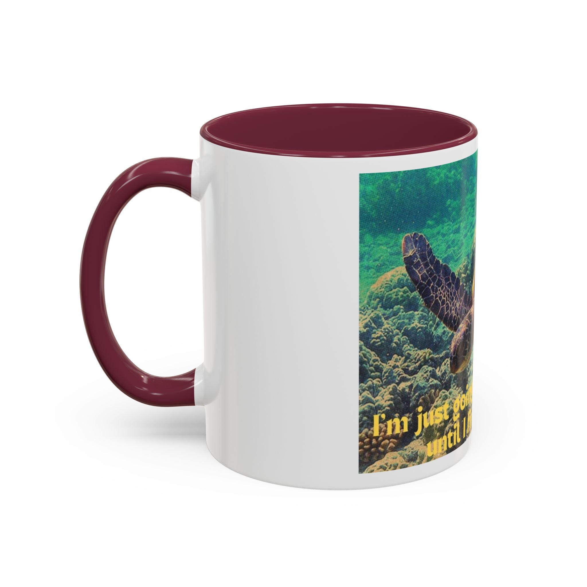 Colorful Sea Turtle Mug, Fun Coffee Cup, Beach Lover Gift, Turtle Lover's Mug, Inspirational Quote Drinkware