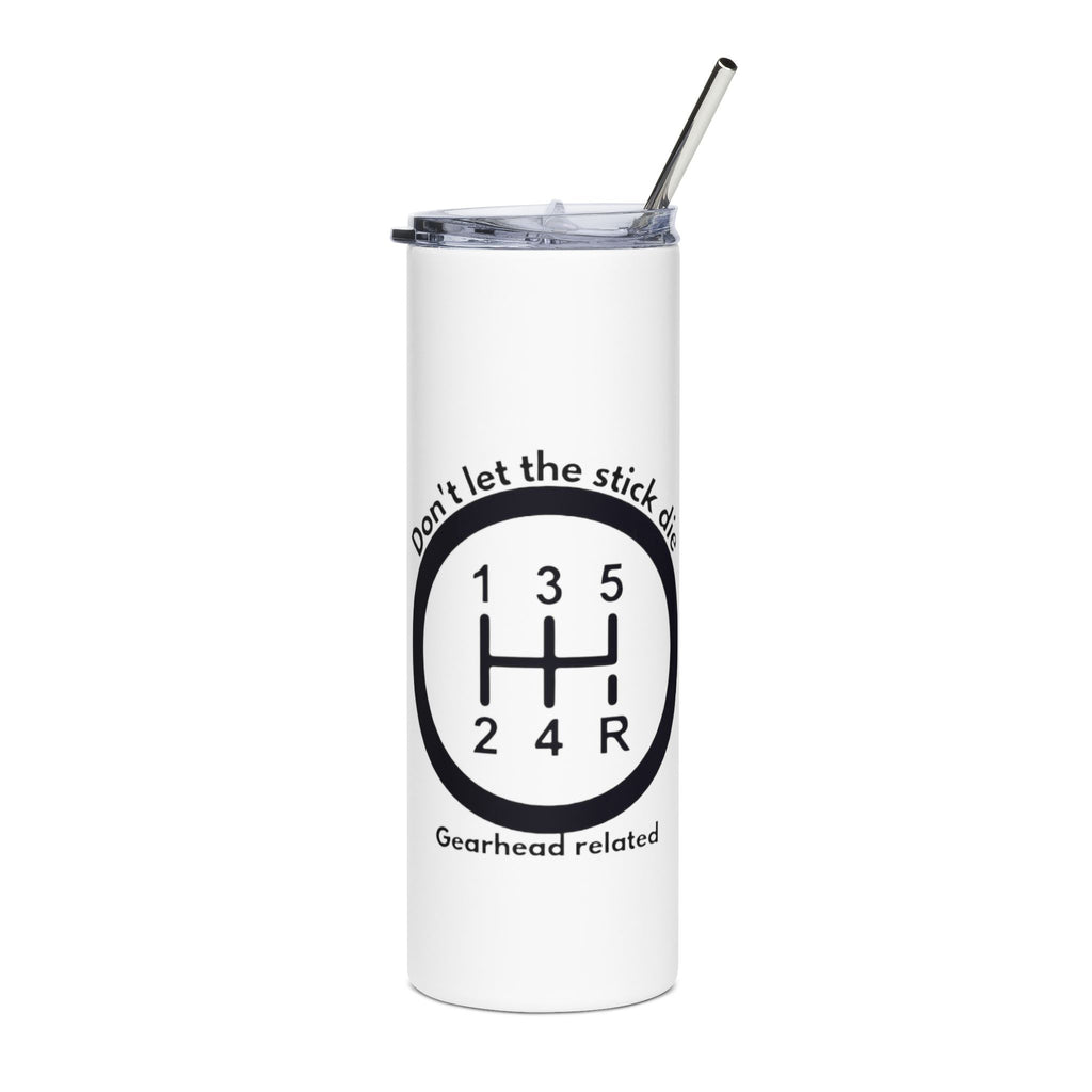 Racing Inspired Stainless Steel Tumbler, 20oz - Car Enthusiast Drinkware, Gift for Gearheads, Birthday, Road Trip Mug, Checkered Flag Style