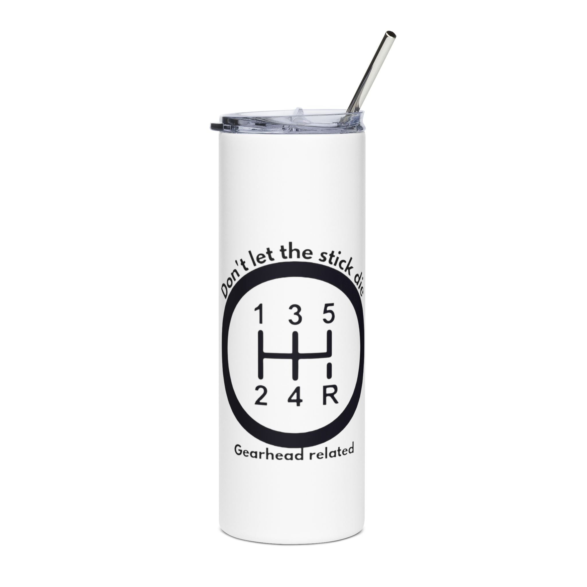 Racing Inspired Stainless Steel Tumbler, 20oz - Car Enthusiast Drinkware, Gift for Gearheads, Birthday, Road Trip Mug, Checkered Flag Style