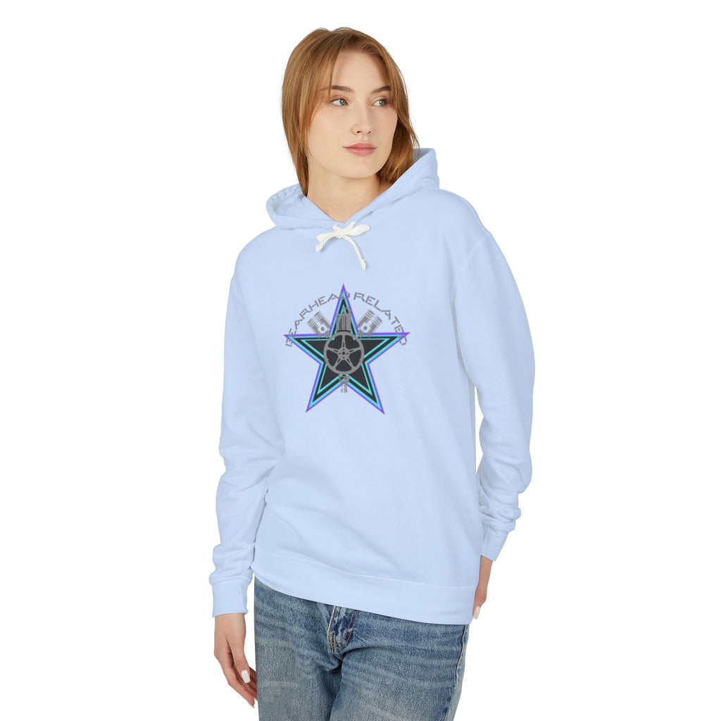 Stylish Star-Print Unisex Lightweight Hooded Sweatshirt, Casual Hoodie, Unique Gift, Streetwear, Cozy Layering Piece