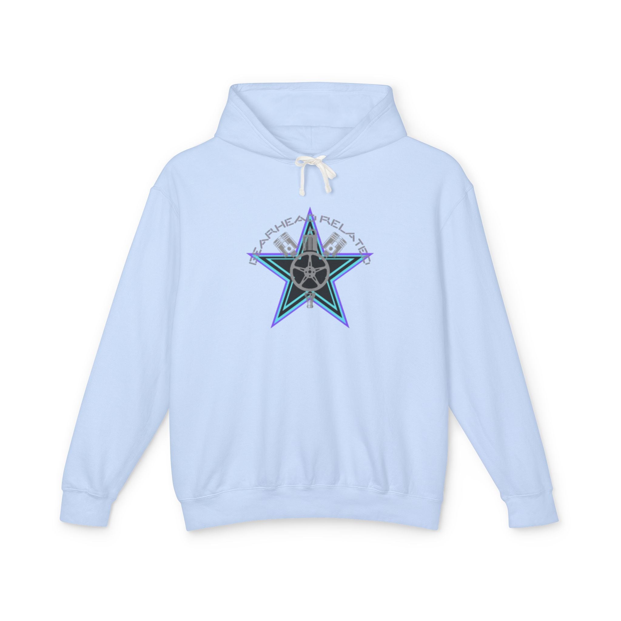 Stylish Star-Print Unisex Lightweight Hooded Sweatshirt, Casual Hoodie, Unique Gift, Streetwear, Cozy Layering Piece