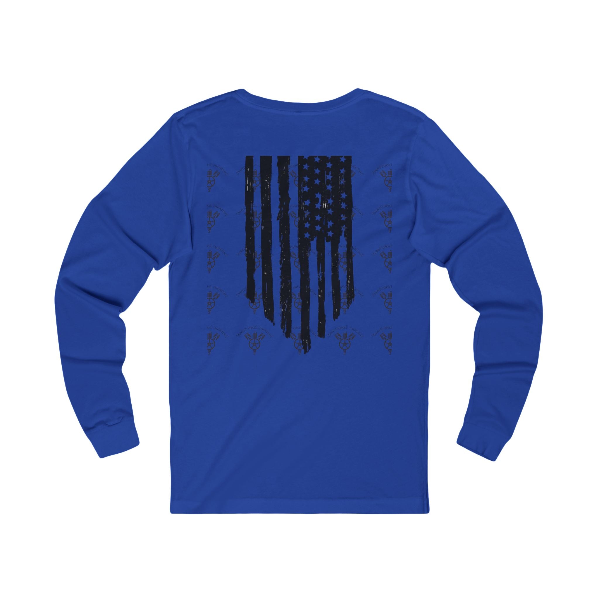 Patriotic Long Sleeve Tee, Unisex Jersey Tee, Outfit for Veterans, Memorial Day, Casual Wear, Creative Gift