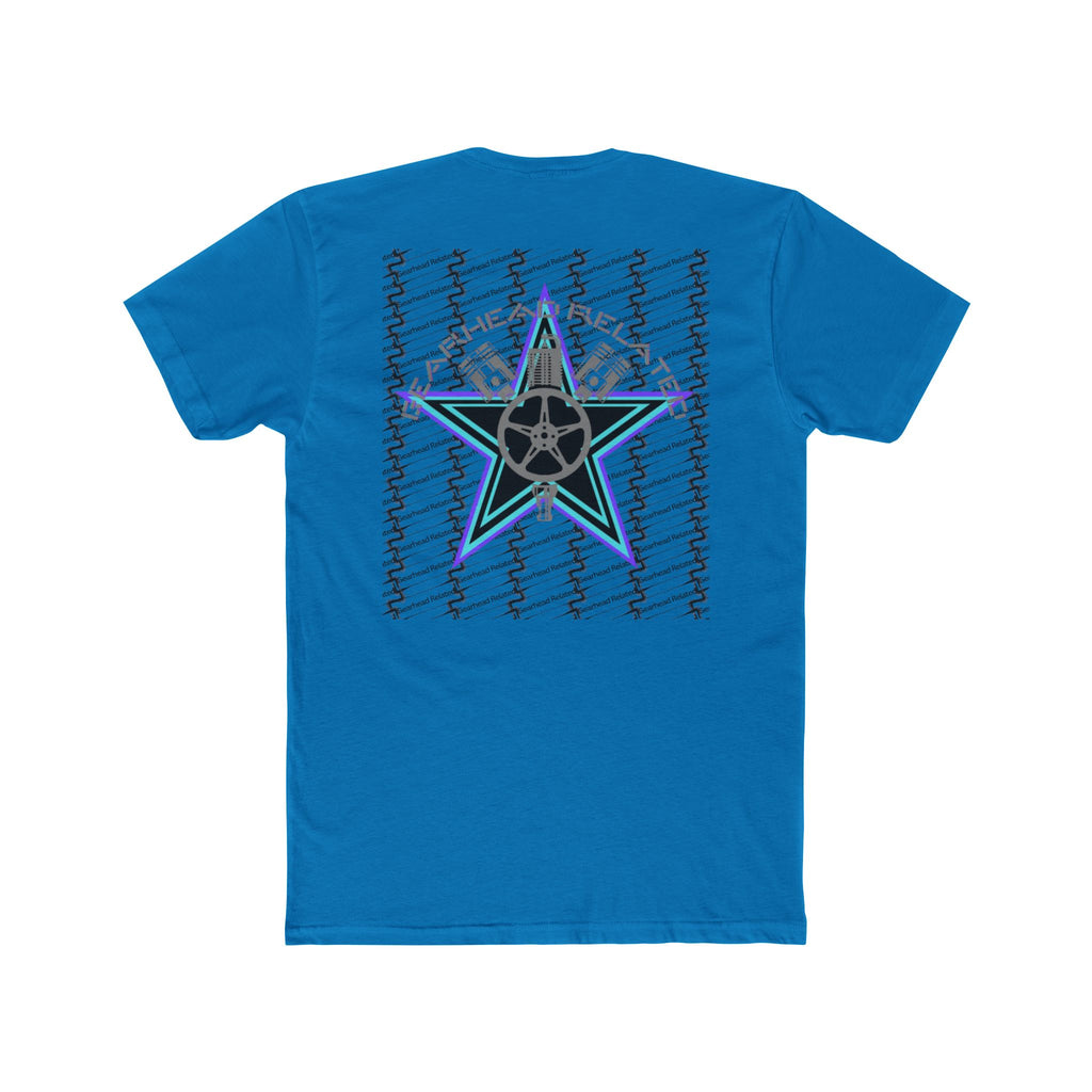 Stylish Unisex Cotton Crew Tee - Star Design, Casual Wear, Unique Gift, Trendy Apparel, Everyday Style