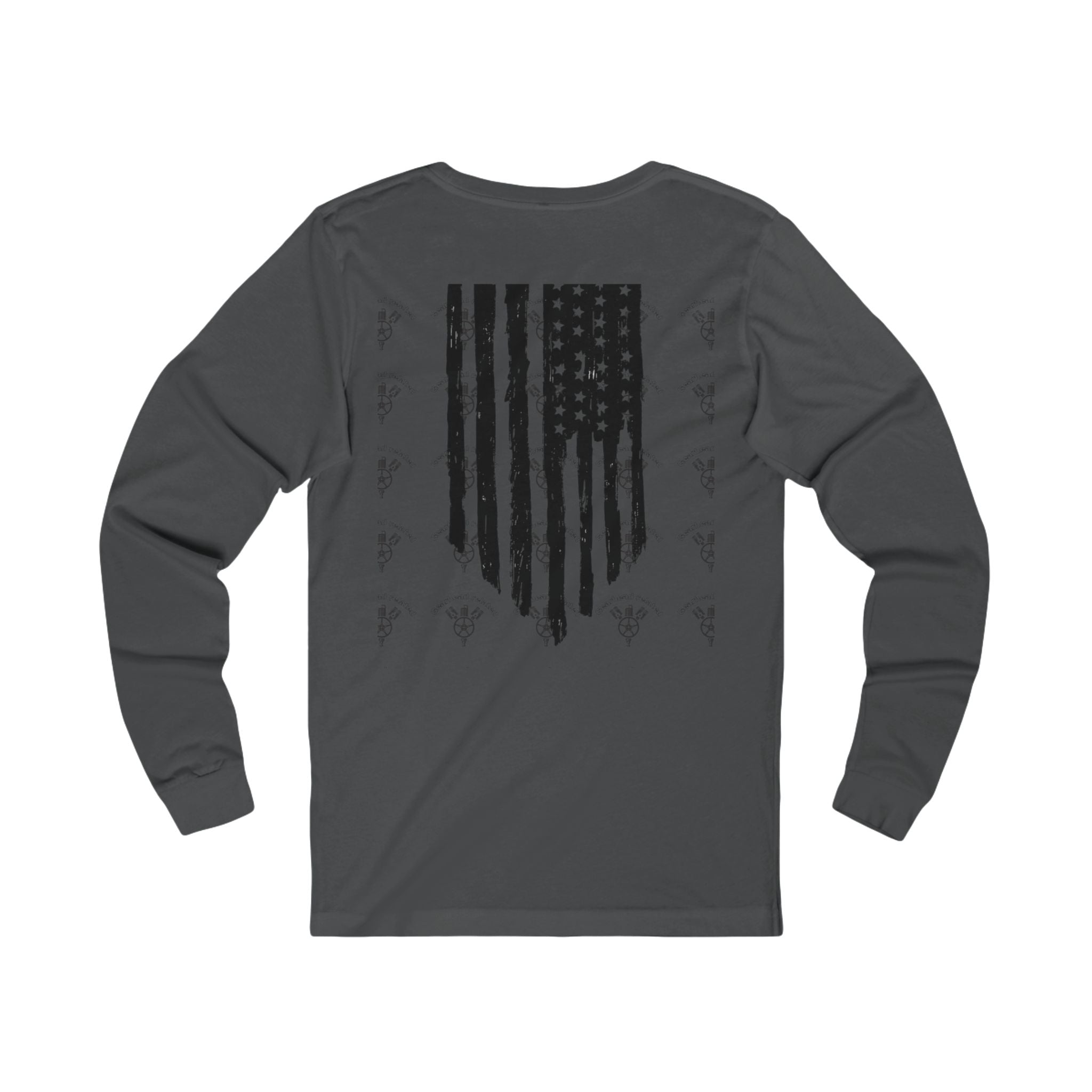 Patriotic Long Sleeve Tee, Unisex Jersey Tee, Outfit for Veterans, Memorial Day, Casual Wear, Creative Gift