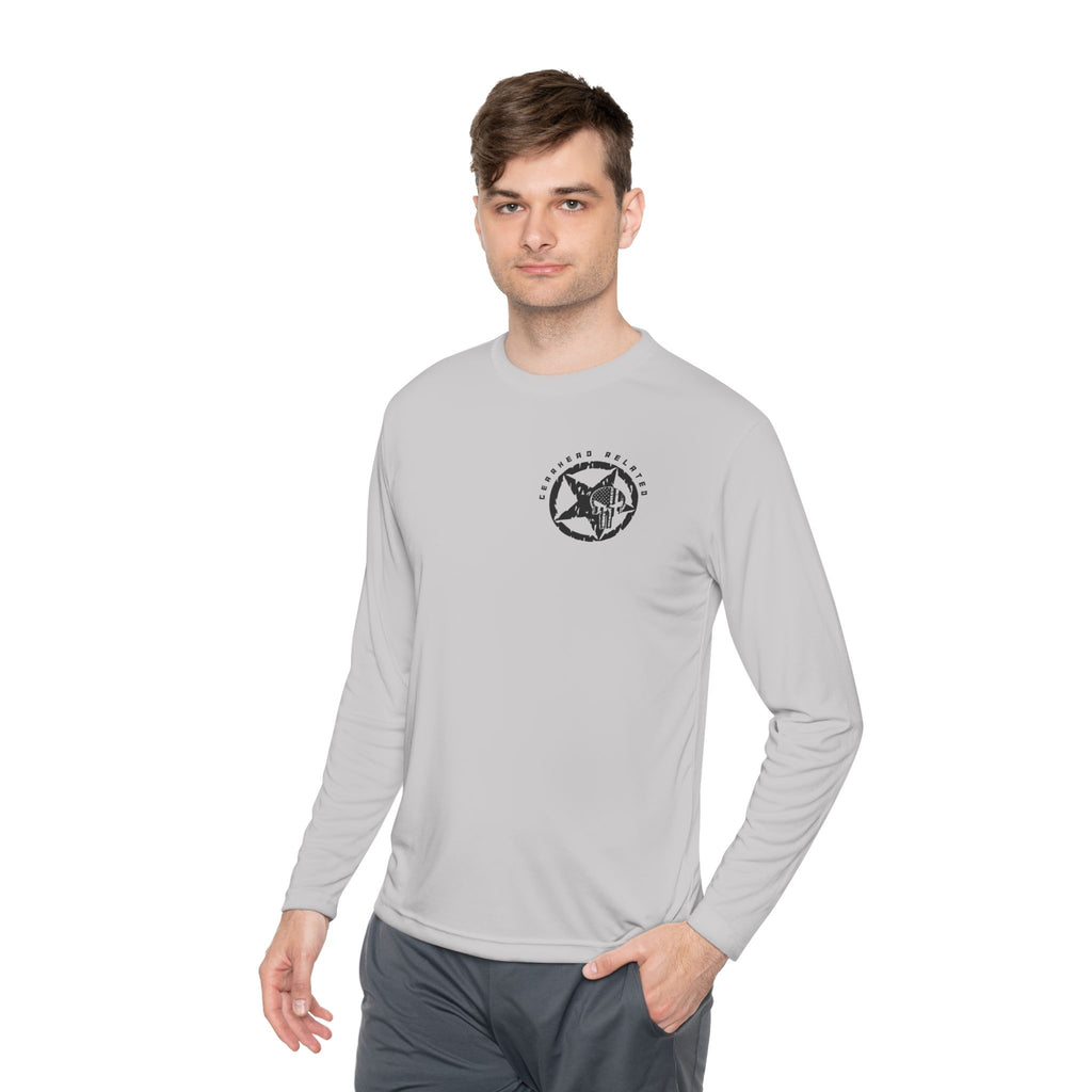 Fishing Lover Unisex Lightweight Long Sleeve Tee, Cool Fishing Shirt, Outdoor Apparel, Gift for Anglers, Patriotic Fishing Top