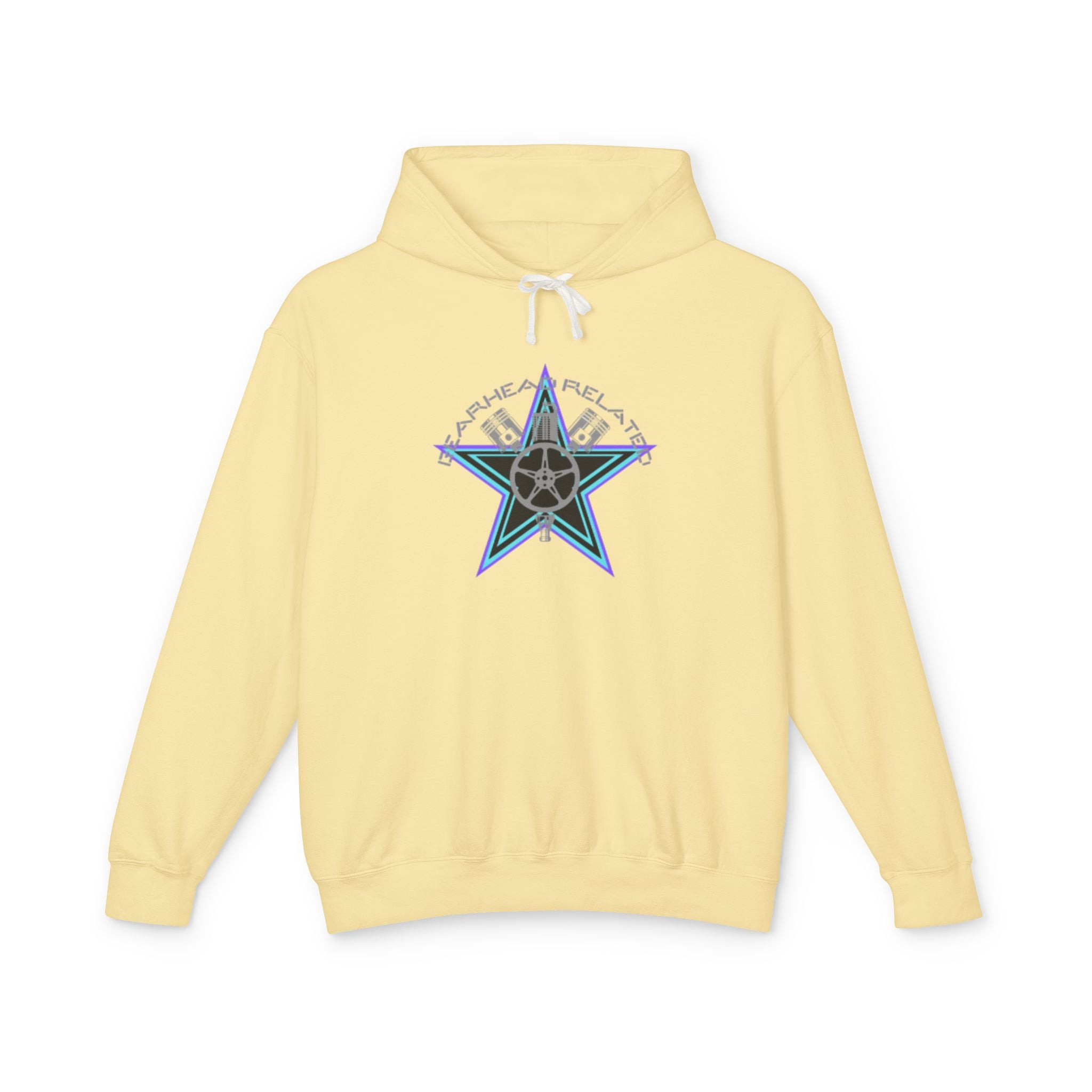 Stylish Star-Print Unisex Lightweight Hooded Sweatshirt, Casual Hoodie, Unique Gift, Streetwear, Cozy Layering Piece