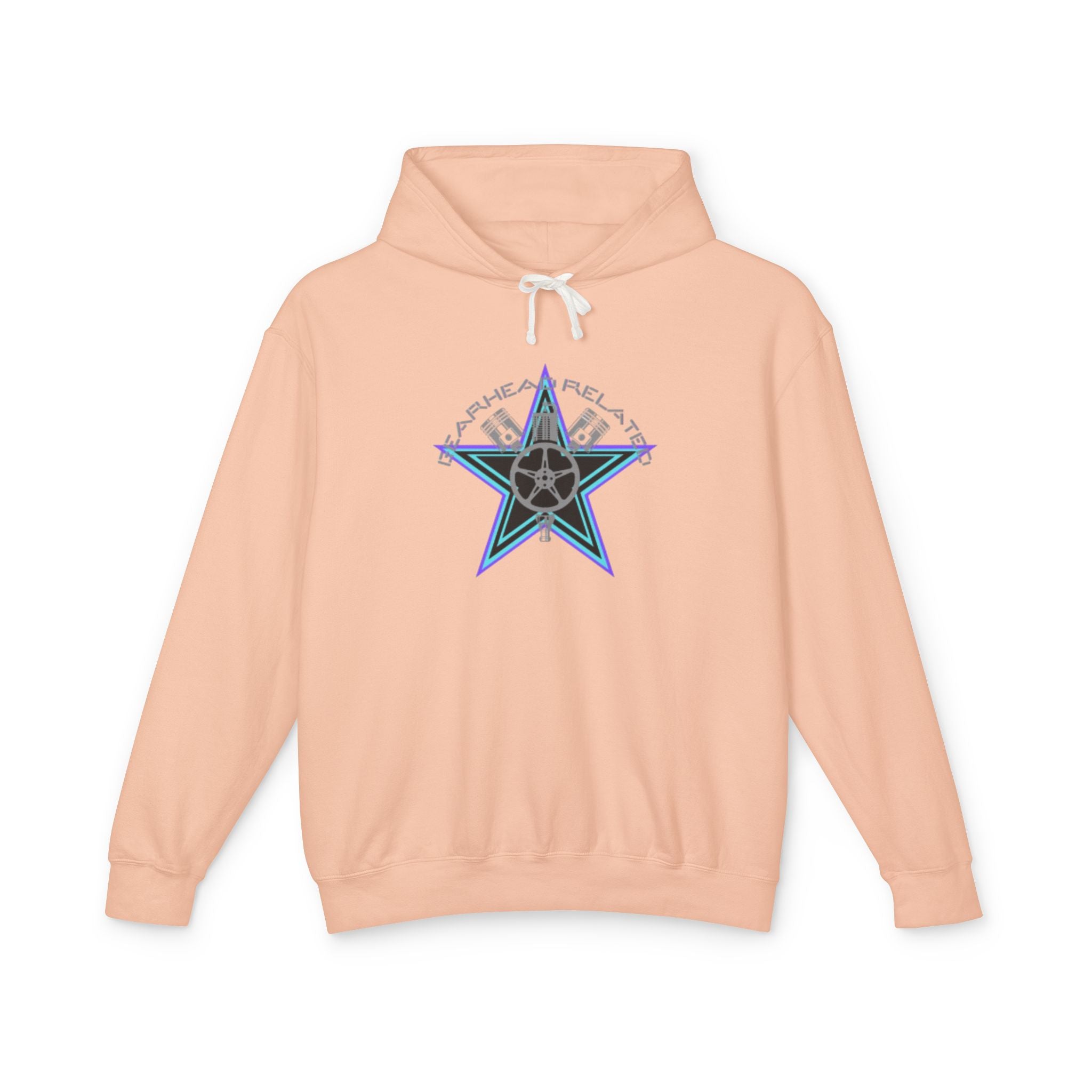 Stylish Star-Print Unisex Lightweight Hooded Sweatshirt, Casual Hoodie, Unique Gift, Streetwear, Cozy Layering Piece