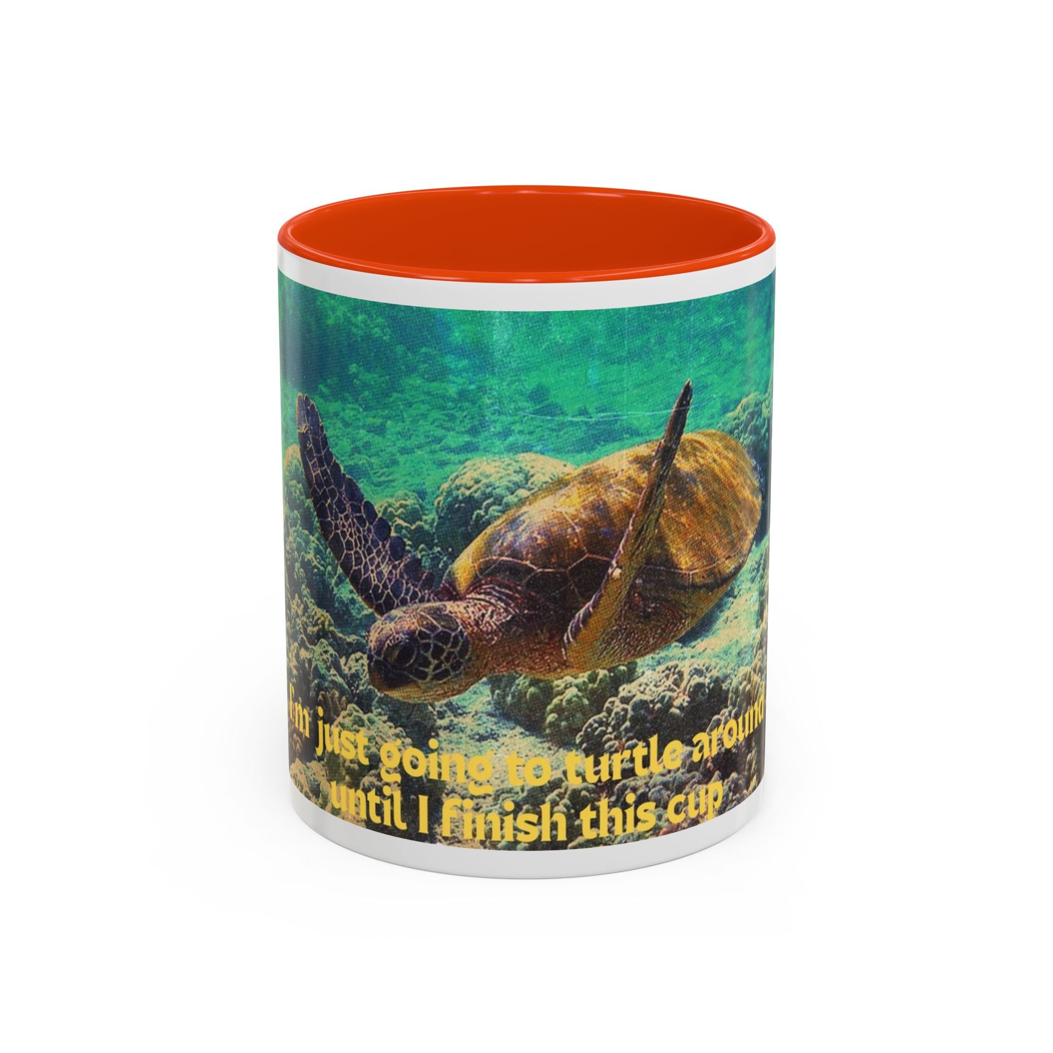 Colorful Sea Turtle Mug, Fun Coffee Cup, Beach Lover Gift, Turtle Lover's Mug, Inspirational Quote Drinkware