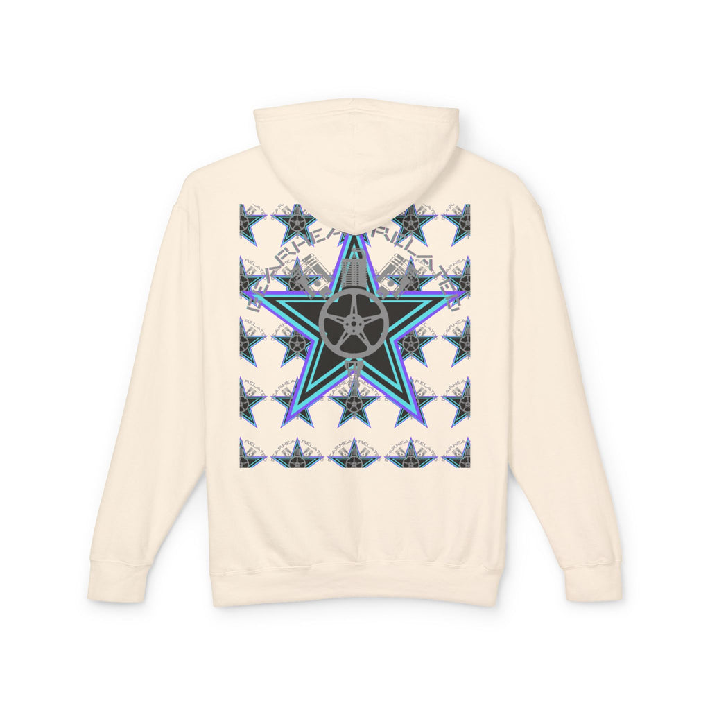 Stylish Star-Print Unisex Lightweight Hooded Sweatshirt, Casual Hoodie, Unique Gift, Streetwear, Cozy Layering Piece