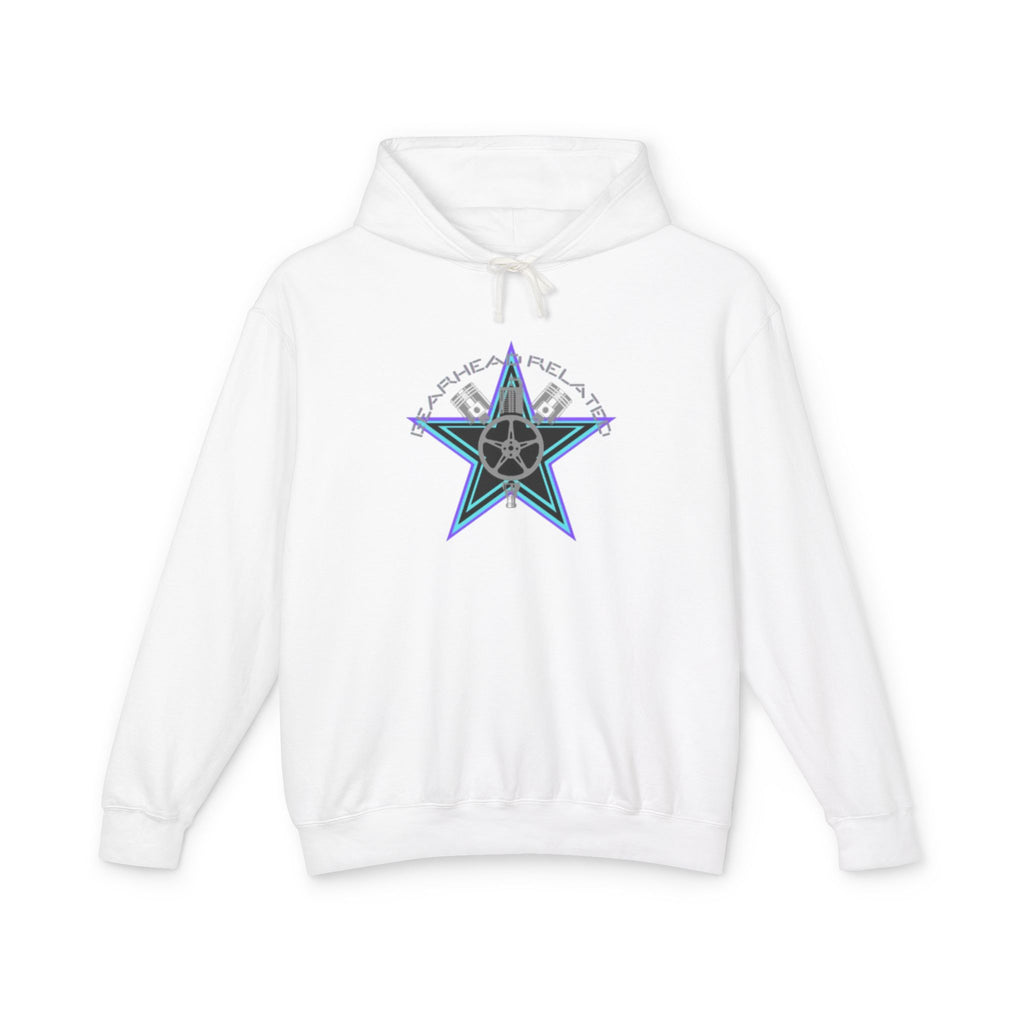 Stylish Star-Print Unisex Lightweight Hooded Sweatshirt, Casual Hoodie, Unique Gift, Streetwear, Cozy Layering Piece