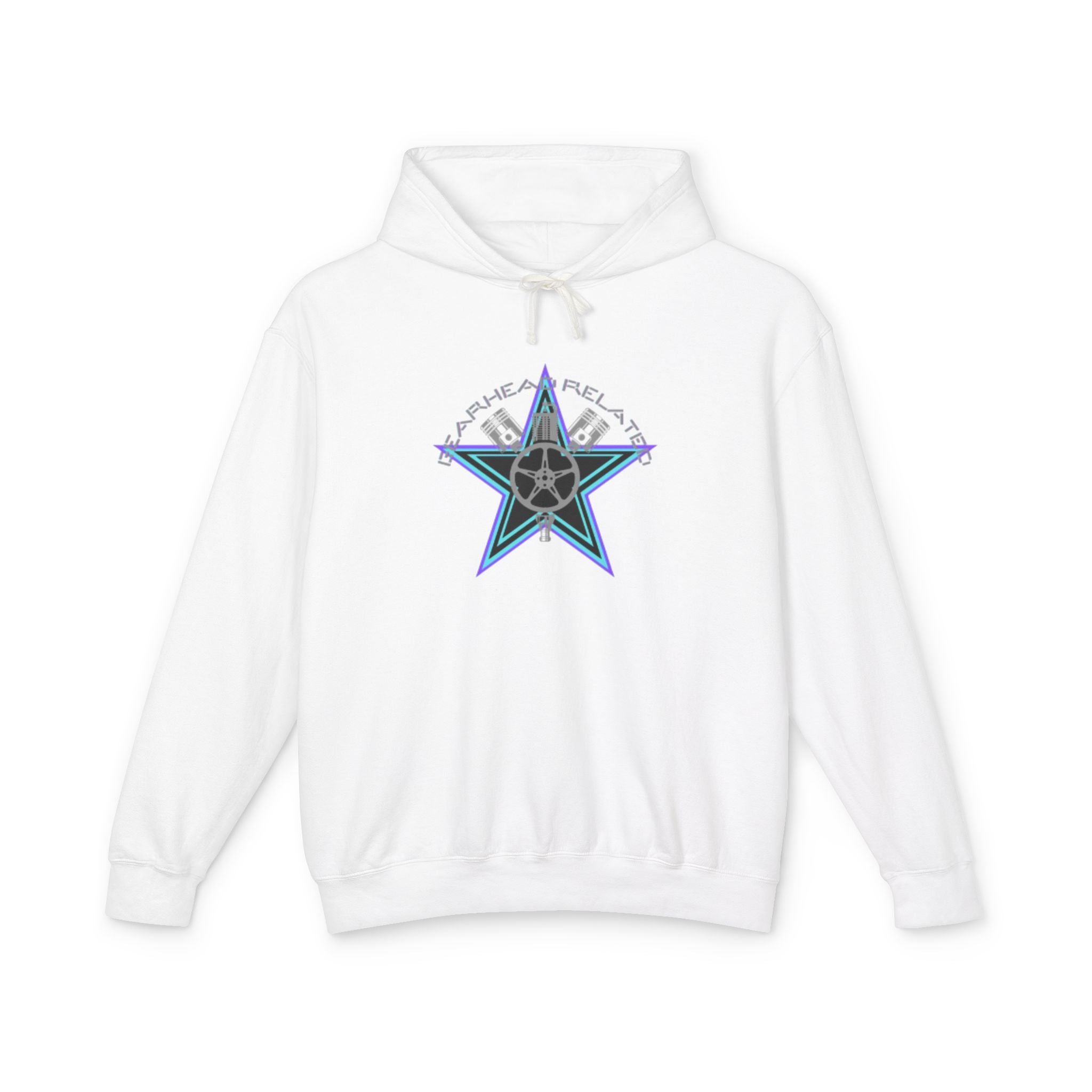 Stylish Star-Print Unisex Lightweight Hooded Sweatshirt, Casual Hoodie, Unique Gift, Streetwear, Cozy Layering Piece