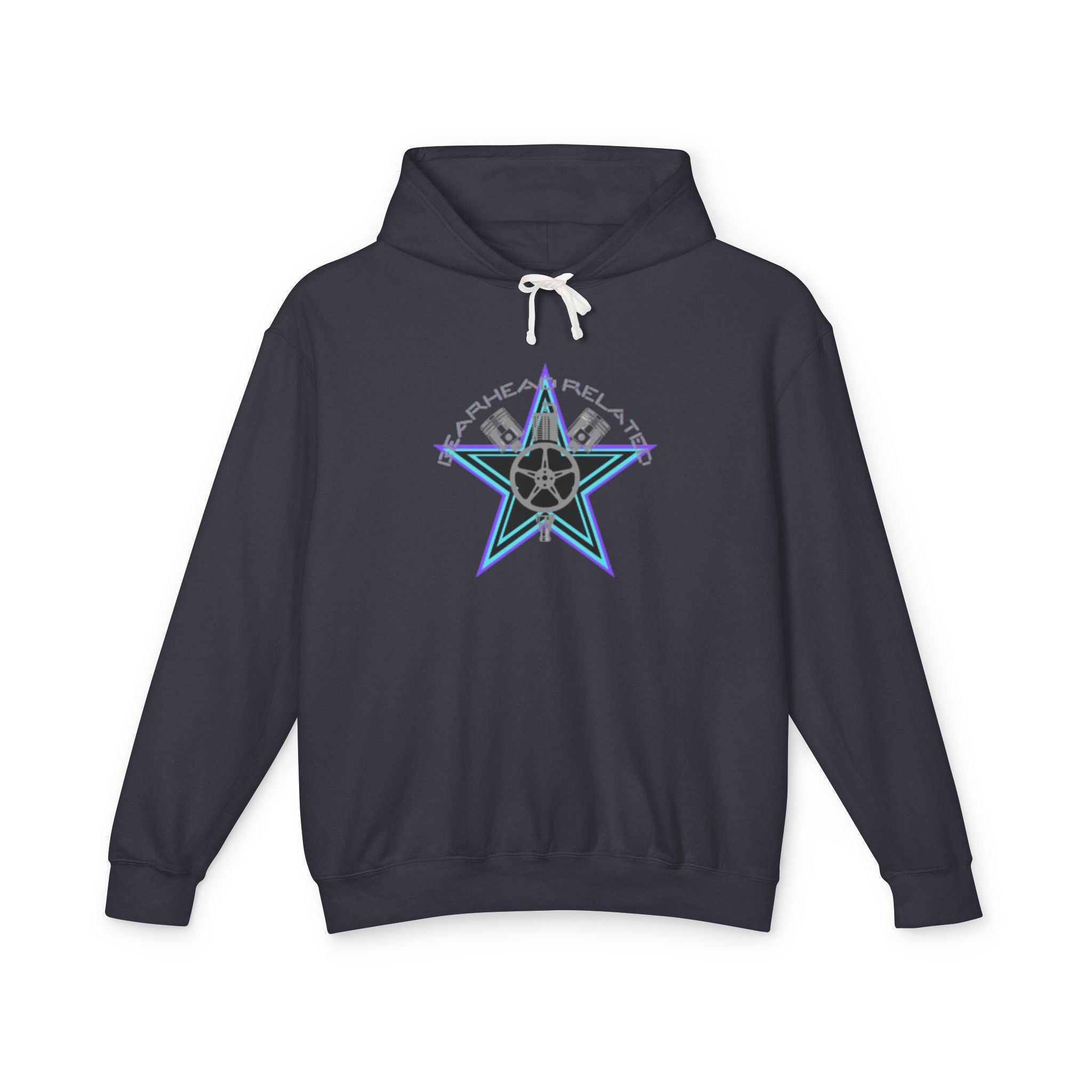Stylish Star-Print Unisex Lightweight Hooded Sweatshirt, Casual Hoodie, Unique Gift, Streetwear, Cozy Layering Piece