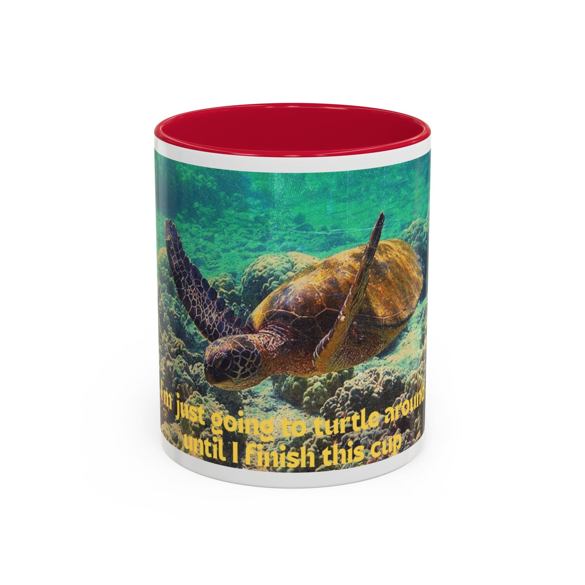 Colorful Sea Turtle Mug, Fun Coffee Cup, Beach Lover Gift, Turtle Lover's Mug, Inspirational Quote Drinkware