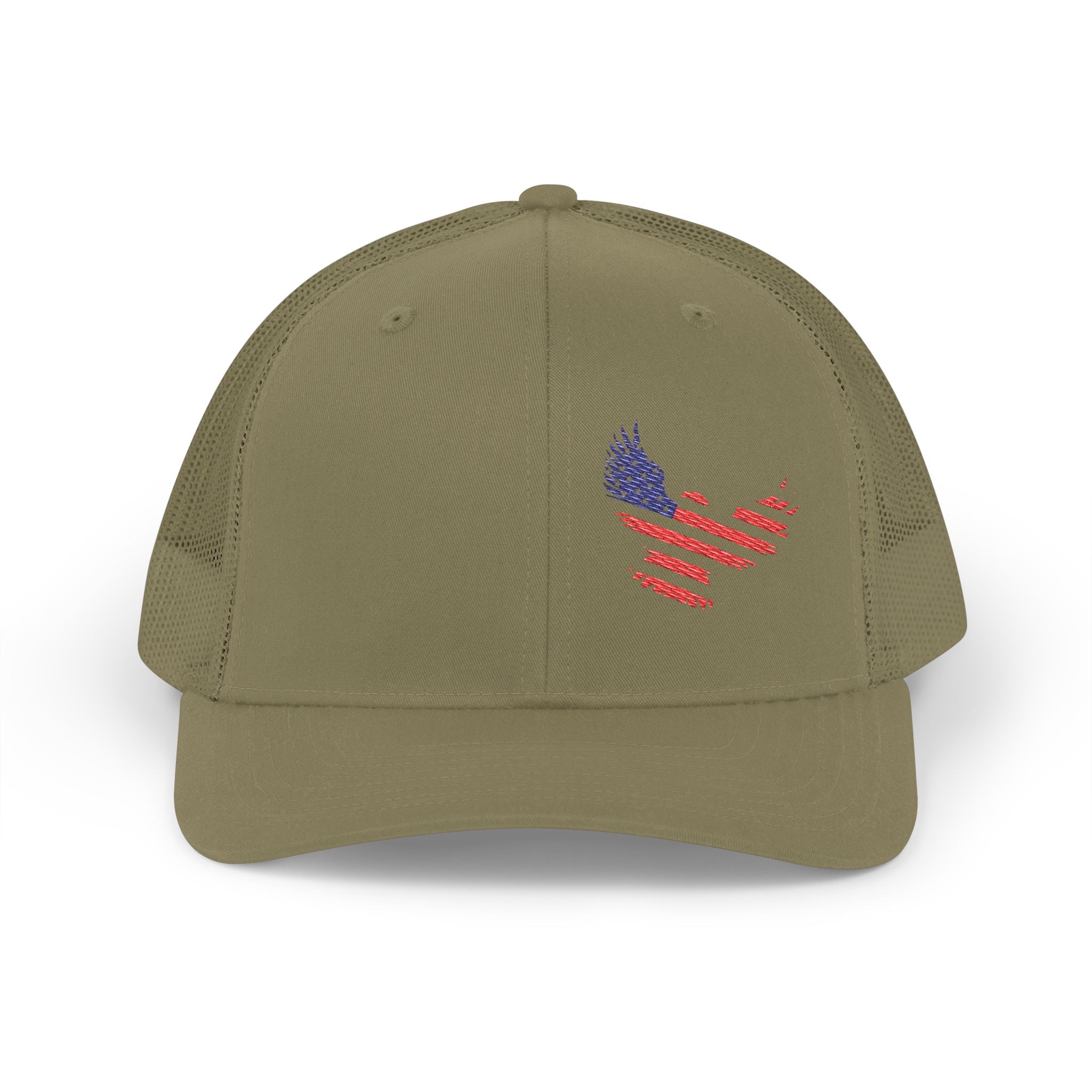 Patriotic Snapback Trucker Cap, Embroidered Red, White & Blue Hat, Outdoor Style, Summer Accessory, Gift for Veterans