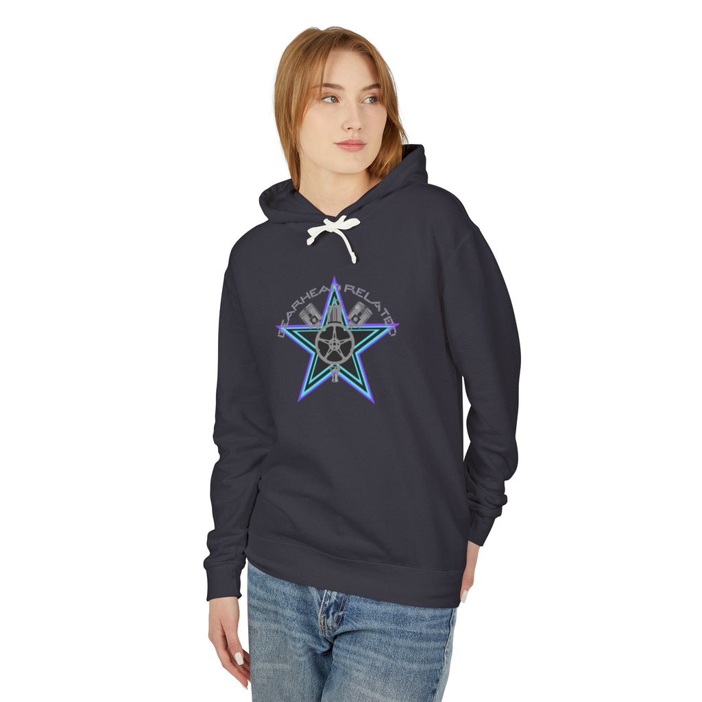 Stylish Star-Print Unisex Lightweight Hooded Sweatshirt, Casual Hoodie, Unique Gift, Streetwear, Cozy Layering Piece