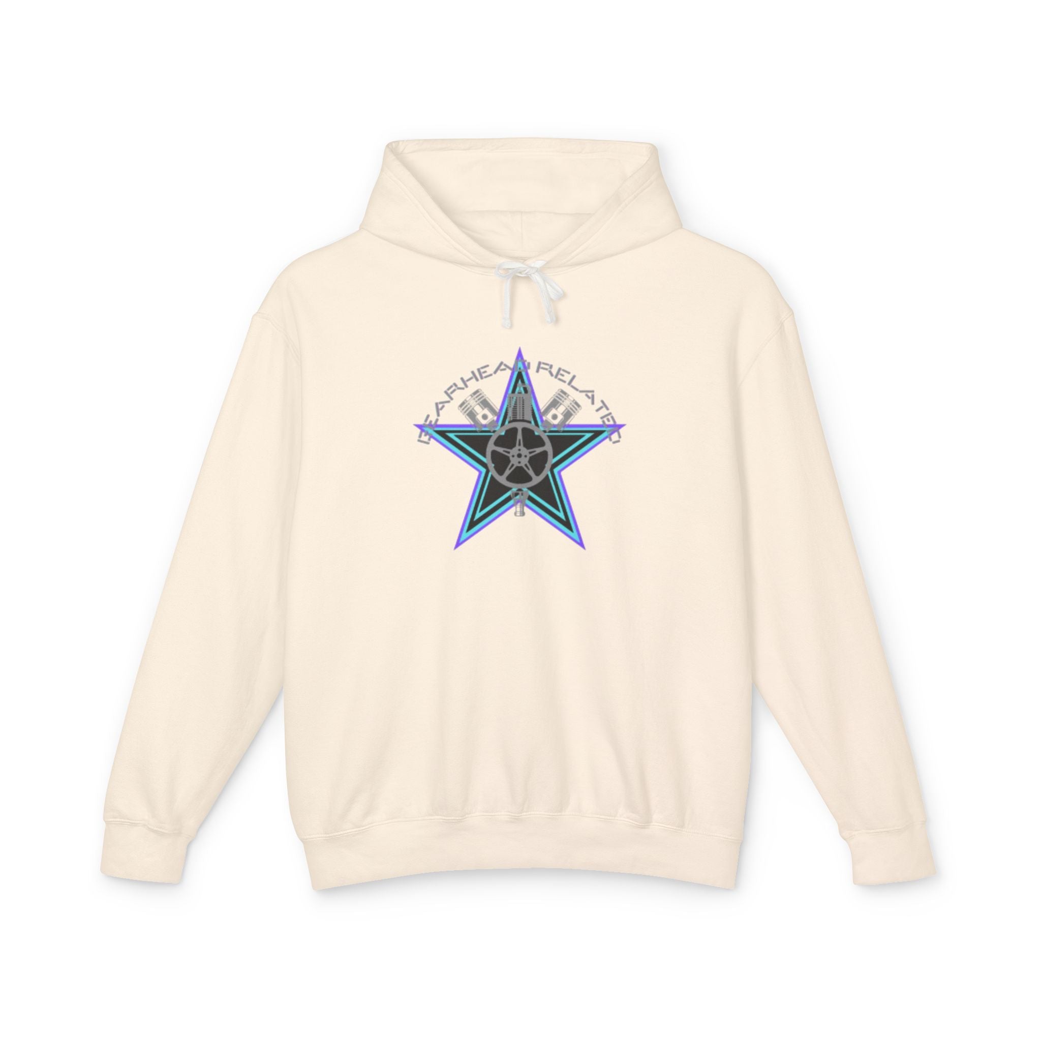 Stylish Star-Print Unisex Lightweight Hooded Sweatshirt, Casual Hoodie, Unique Gift, Streetwear, Cozy Layering Piece