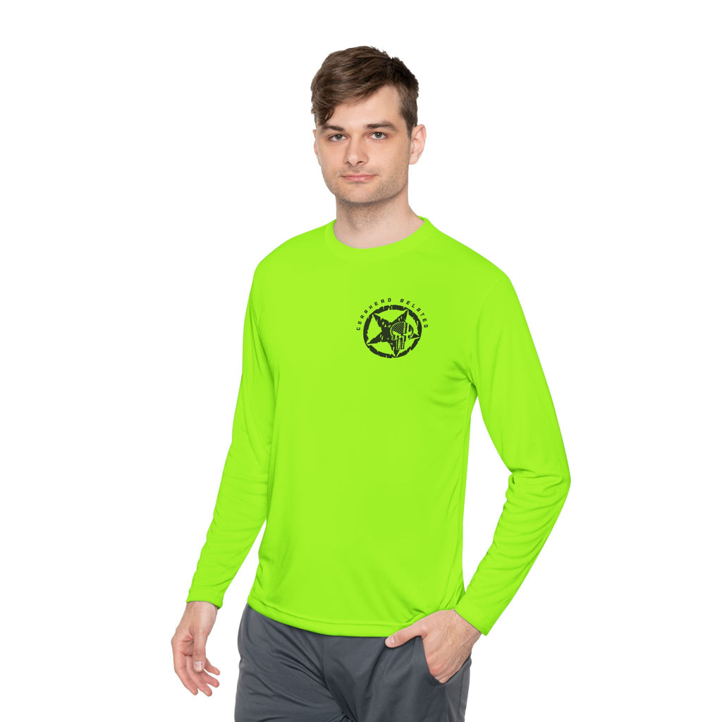 Fishing Lover Unisex Lightweight Long Sleeve Tee, Cool Fishing Shirt, Outdoor Apparel, Gift for Anglers, Patriotic Fishing Top