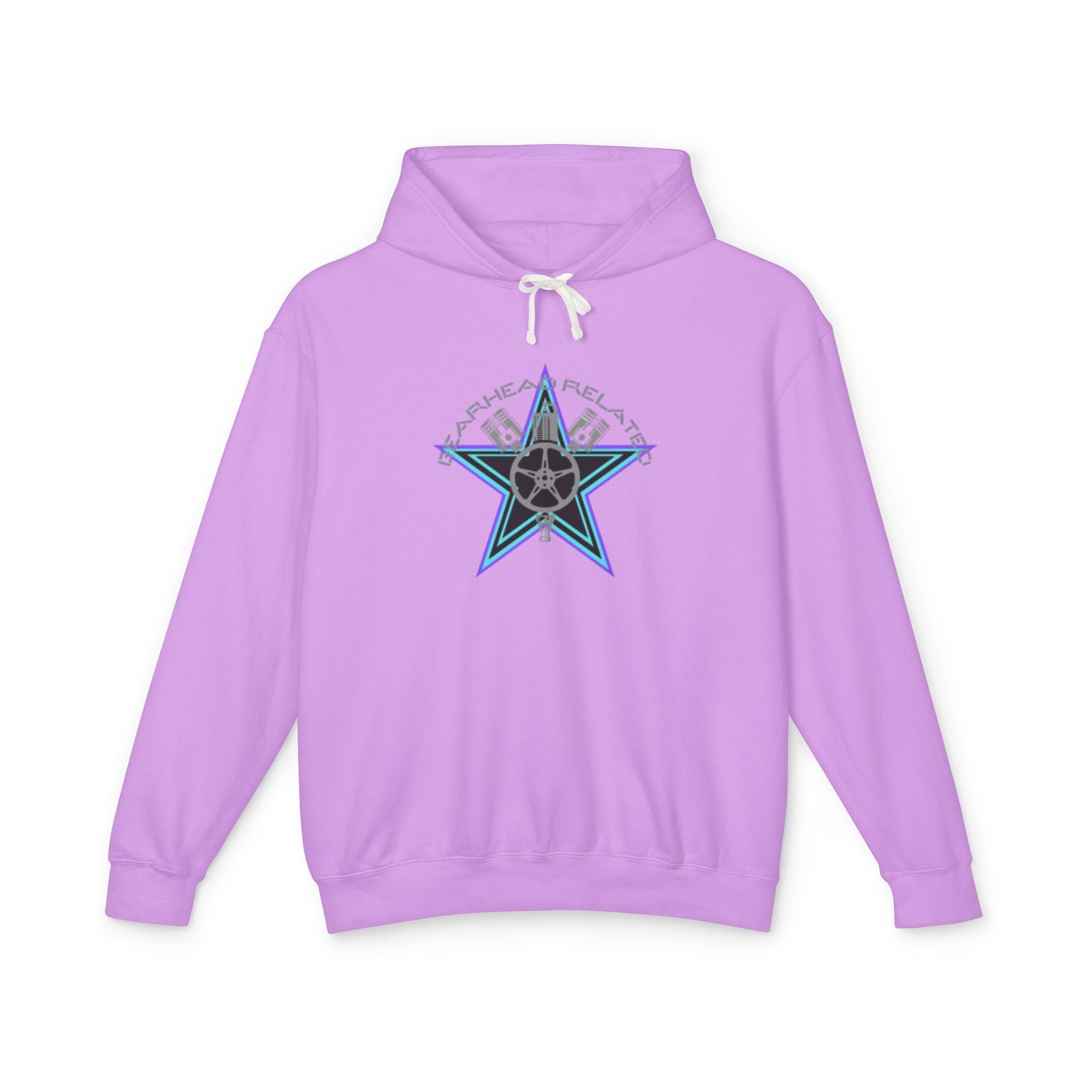 Stylish Star-Print Unisex Lightweight Hooded Sweatshirt, Casual Hoodie, Unique Gift, Streetwear, Cozy Layering Piece