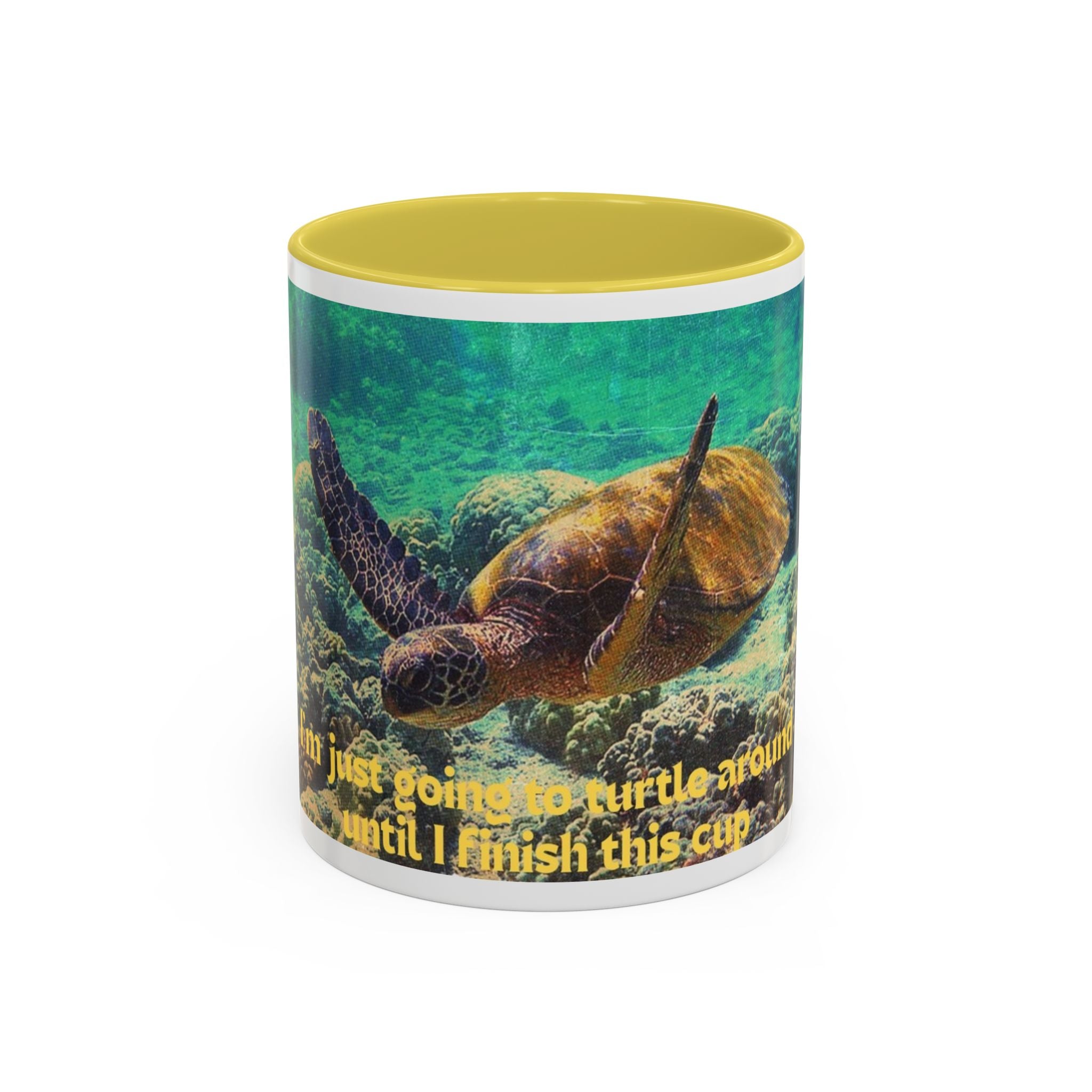 Colorful Sea Turtle Mug, Fun Coffee Cup, Beach Lover Gift, Turtle Lover's Mug, Inspirational Quote Drinkware