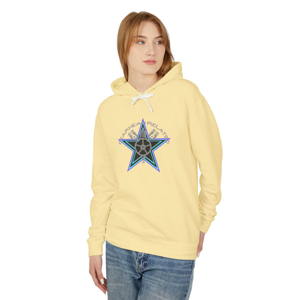Stylish Star-Print Unisex Lightweight Hooded Sweatshirt, Casual Hoodie, Unique Gift, Streetwear, Cozy Layering Piece