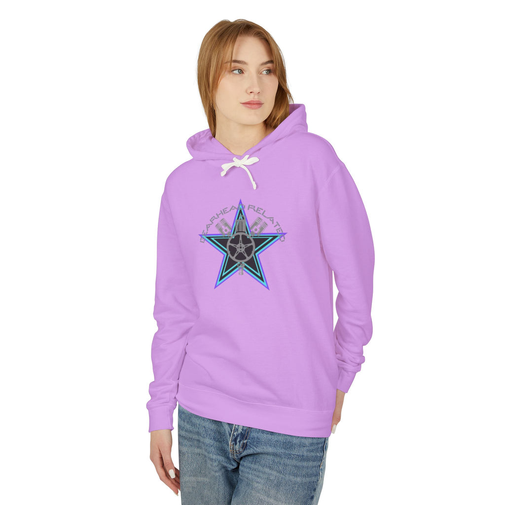 Stylish Star-Print Unisex Lightweight Hooded Sweatshirt, Casual Hoodie, Unique Gift, Streetwear, Cozy Layering Piece