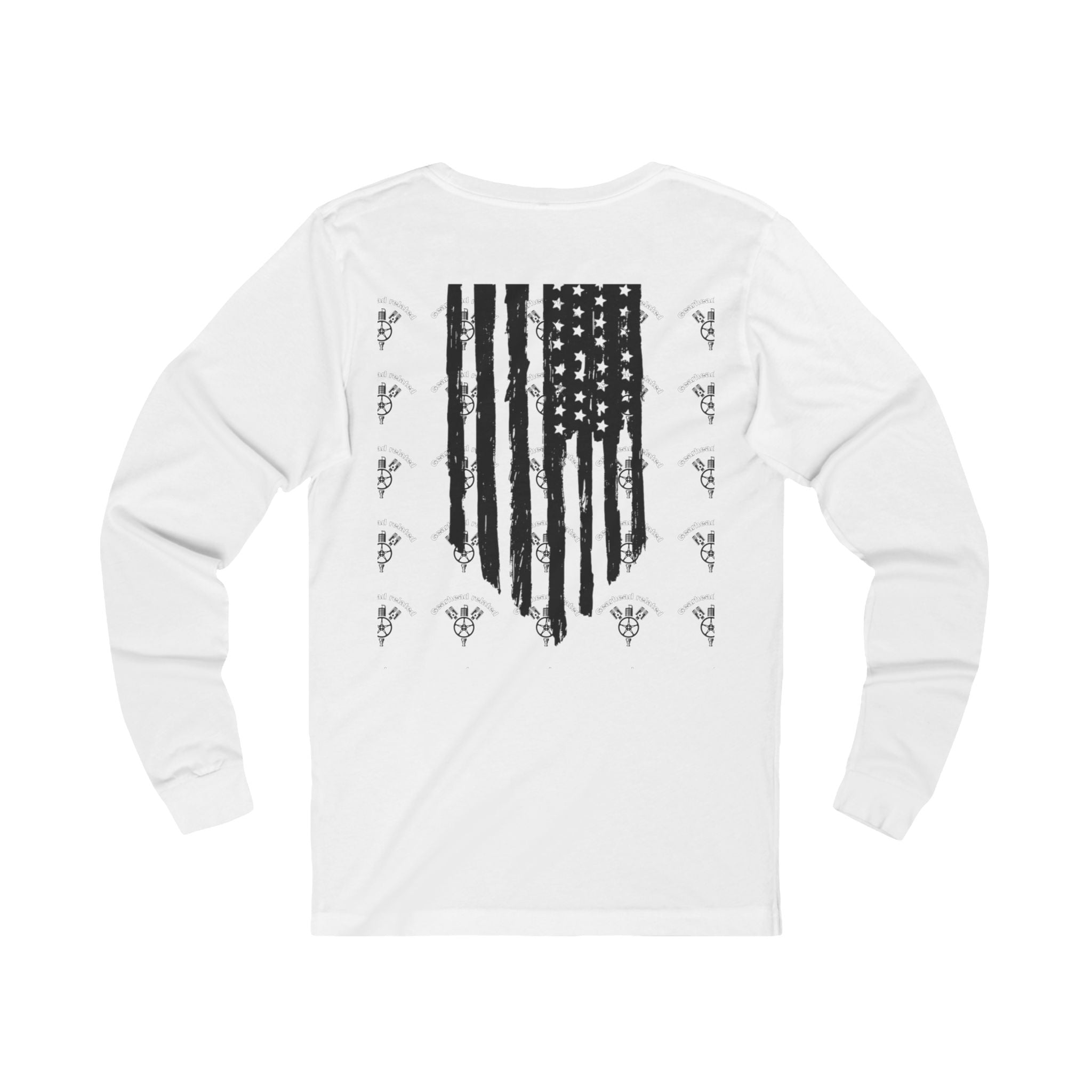 Patriotic Long Sleeve Tee, Unisex Jersey Tee, Outfit for Veterans, Memorial Day, Casual Wear, Creative Gift