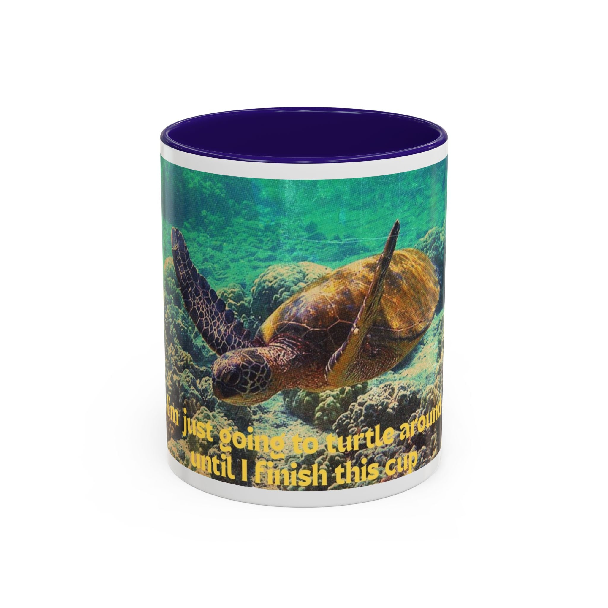 Colorful Sea Turtle Mug, Fun Coffee Cup, Beach Lover Gift, Turtle Lover's Mug, Inspirational Quote Drinkware