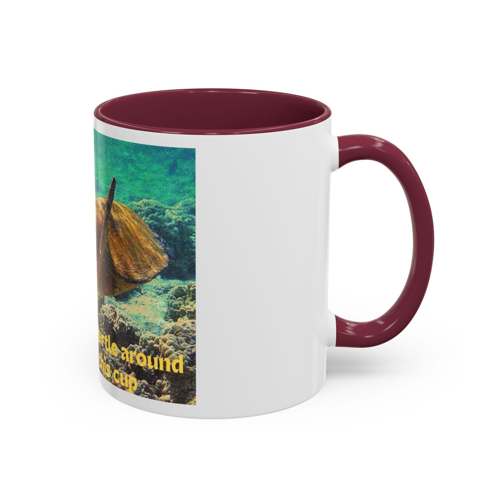 Colorful Sea Turtle Mug, Fun Coffee Cup, Beach Lover Gift, Turtle Lover's Mug, Inspirational Quote Drinkware